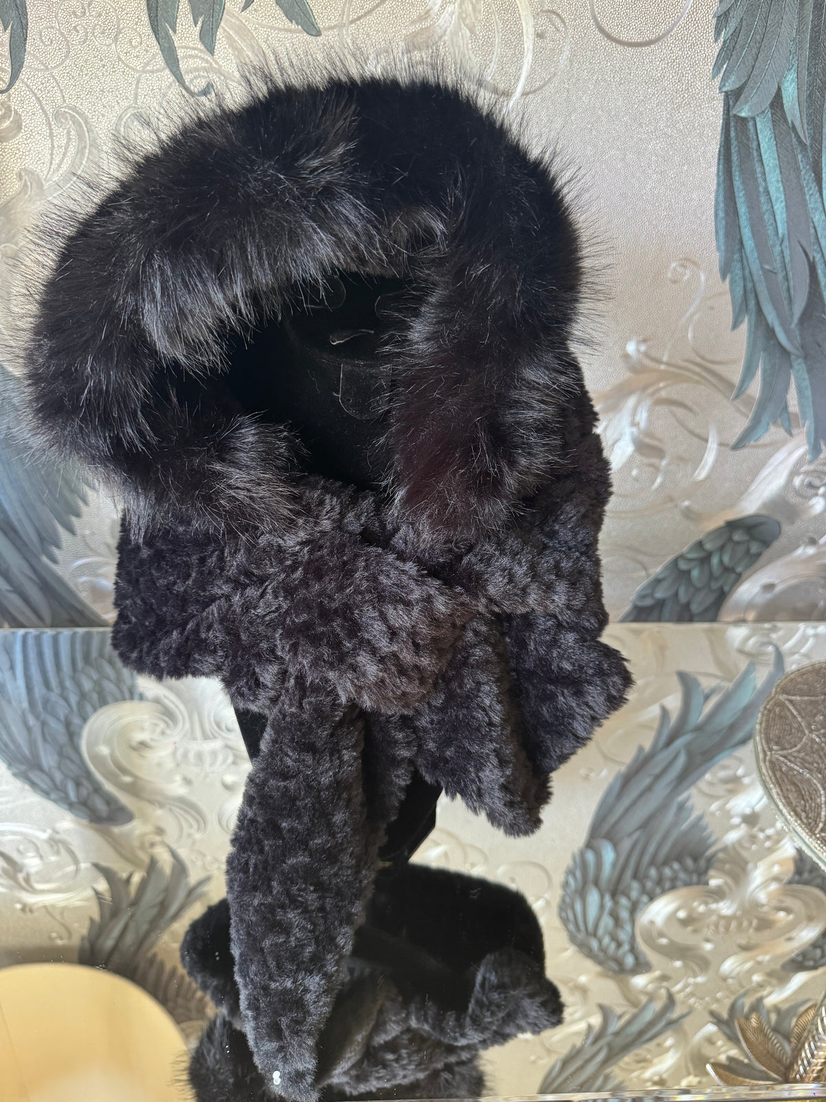 Faux Fur Hooded Collar