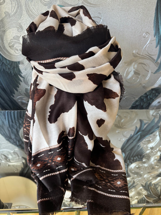 Cow Print Scarf