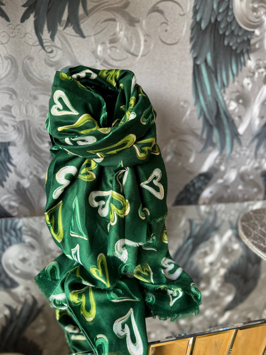 Green Heart Scarf