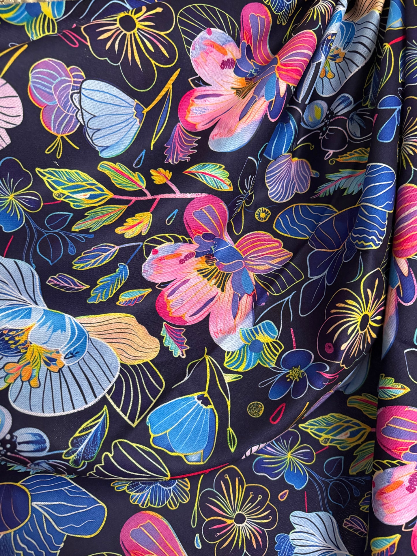 Bright Colourful Floral Scarf