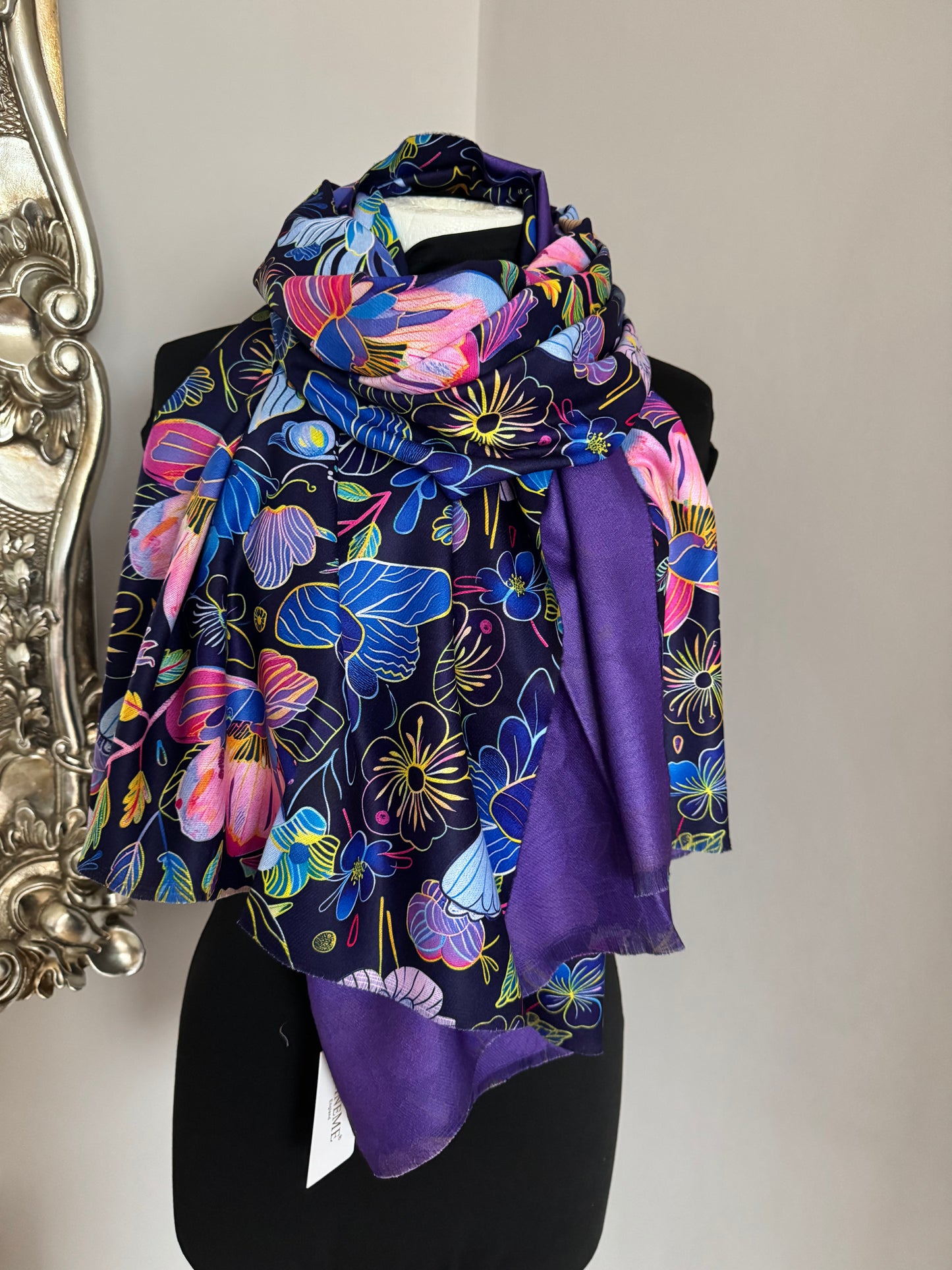 Bright Colourful Floral Scarf