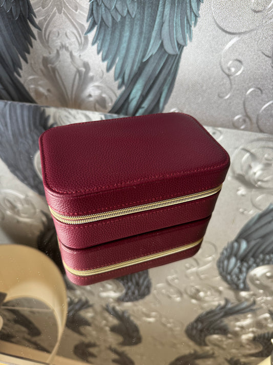 Medium Burgundy Jewellery Box